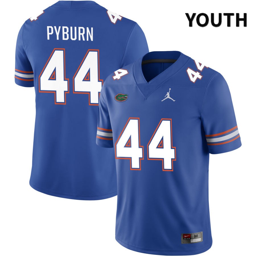 NCAA Florida Gators Jack Pyburn Youth #44 Jordan Brand Royal 2022 NIL Stitched Authentic College Football Jersey OFV4564EW